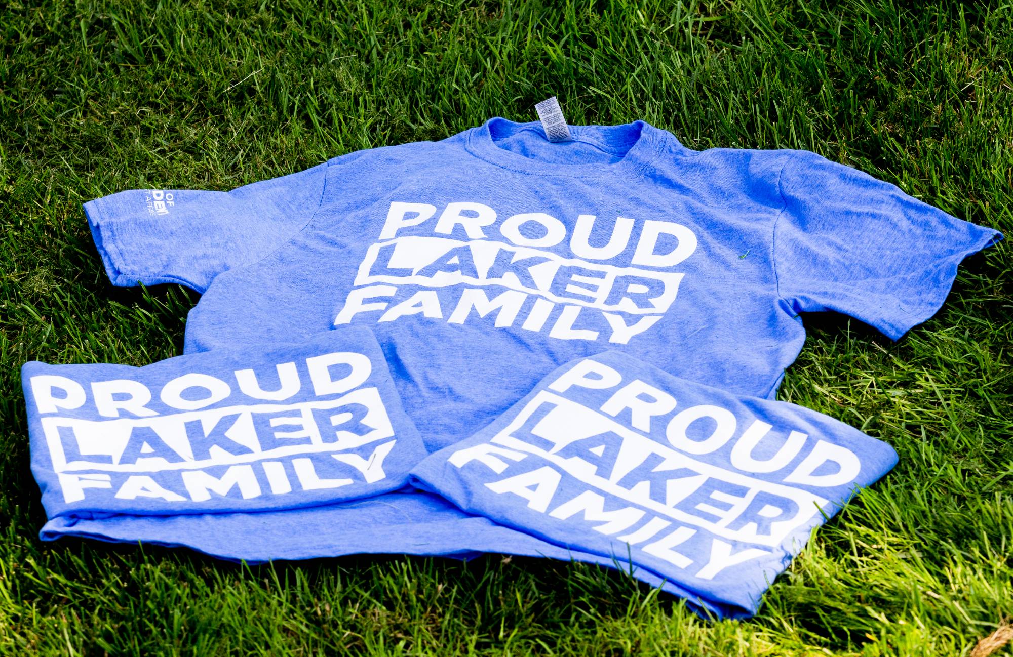Proud Laker Family blue t-shirts